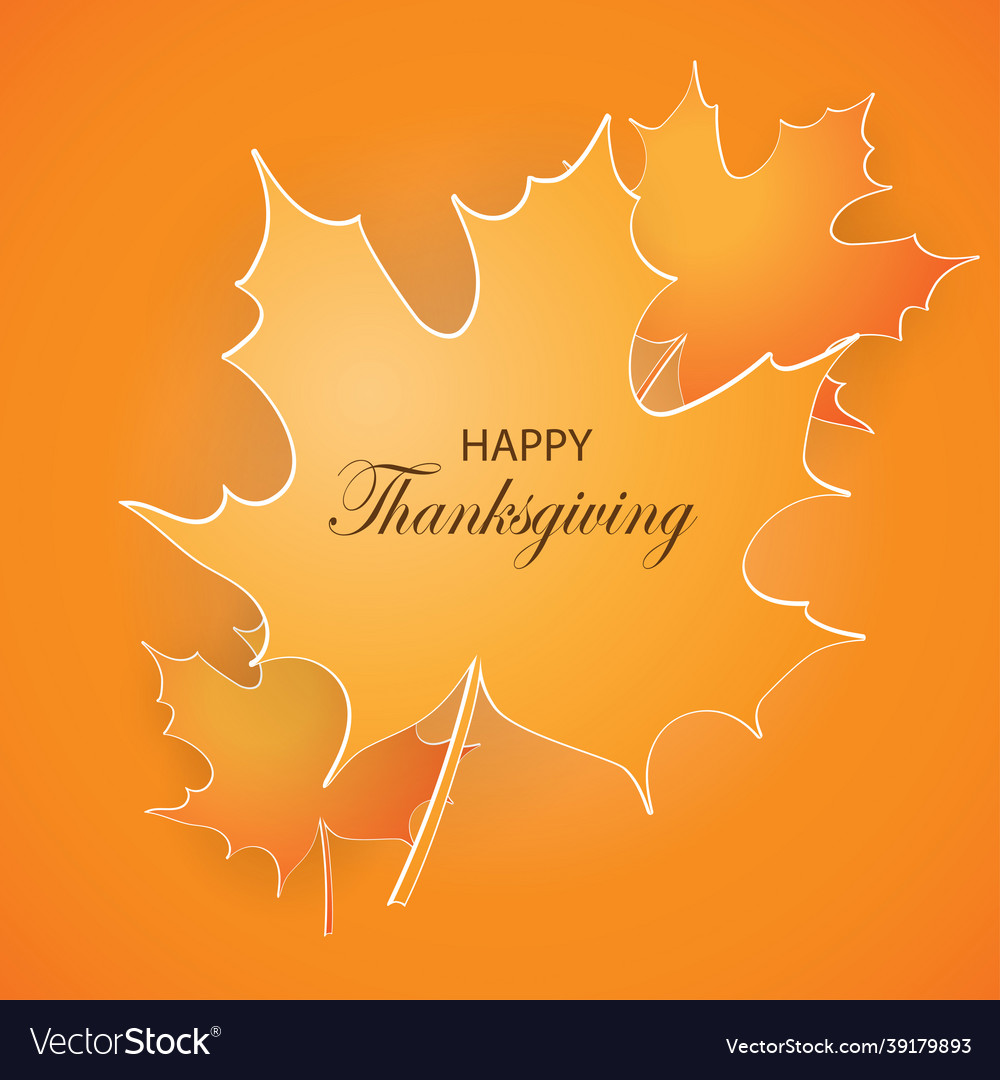 Happy thanksgiving day background with beautiful Vector Image