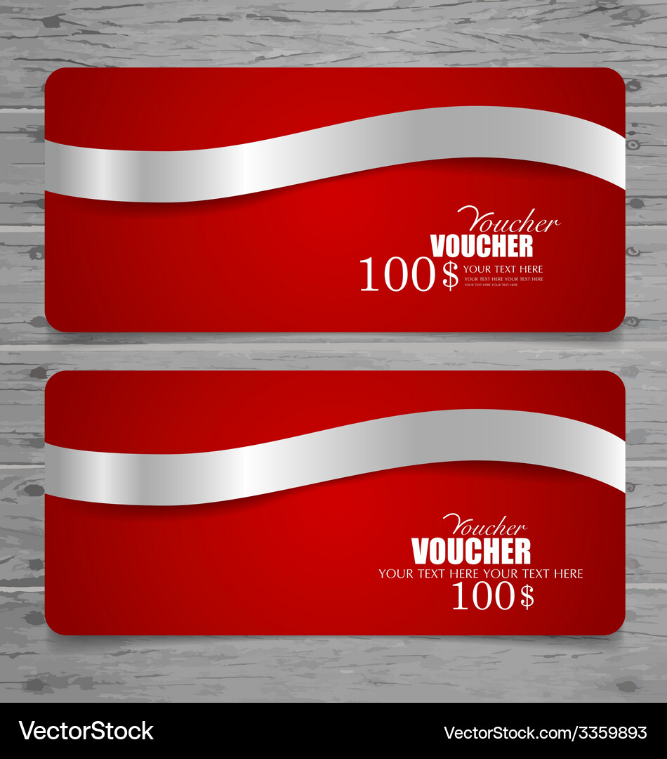 Holiday Gift Coupons with ribbons Royalty Free Vector Image
