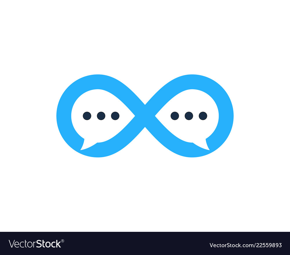 Infinity Chat Icon - Loop & Bubble