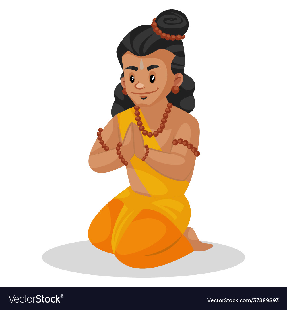 Lord rama cartoon character Royalty Free Vector Image