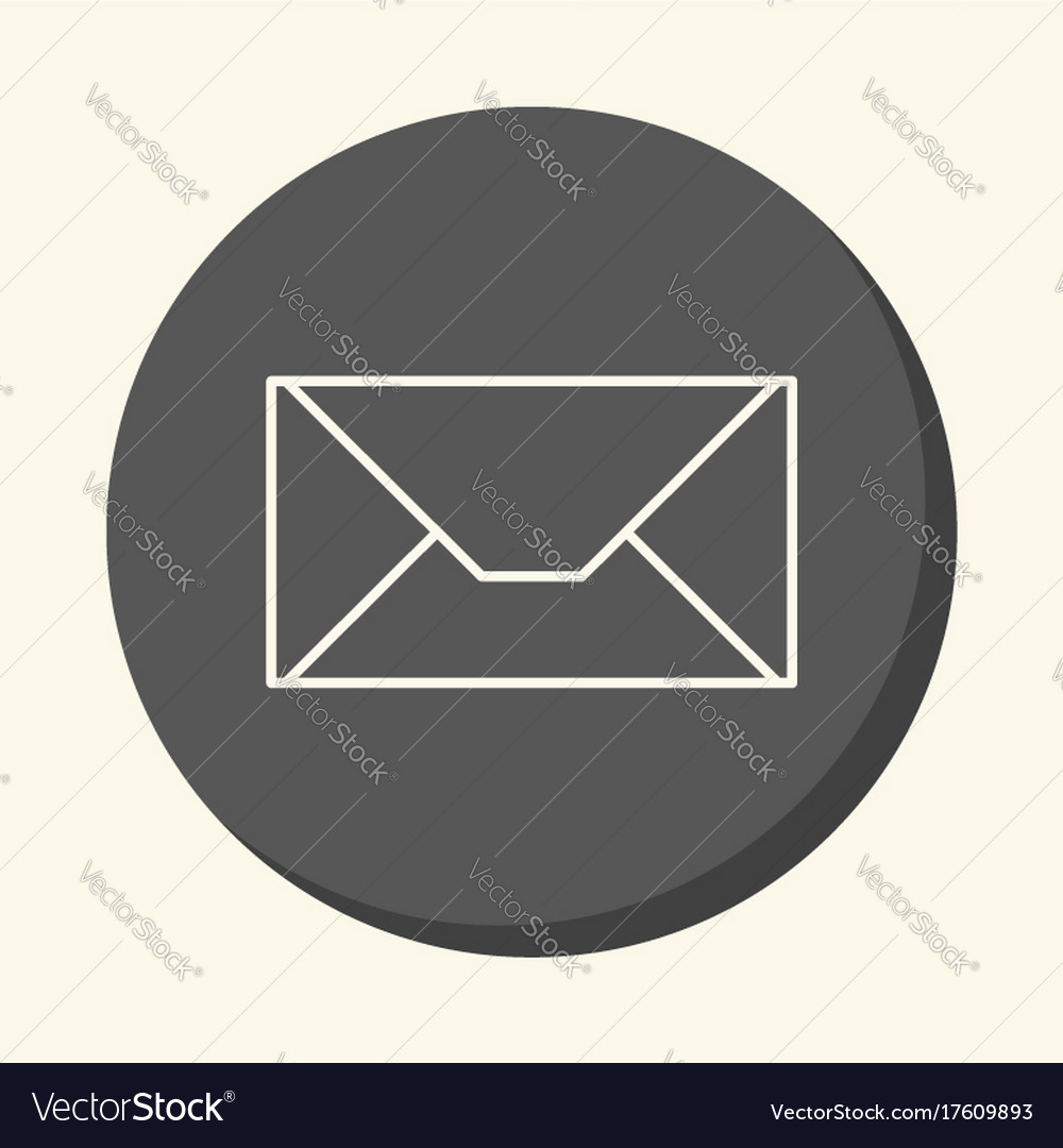 Mail envelope round linear icon