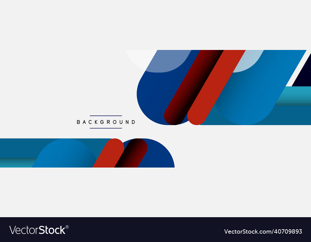 Overlapping round shapes and lines background vector image Overlapping round shapes and lines background