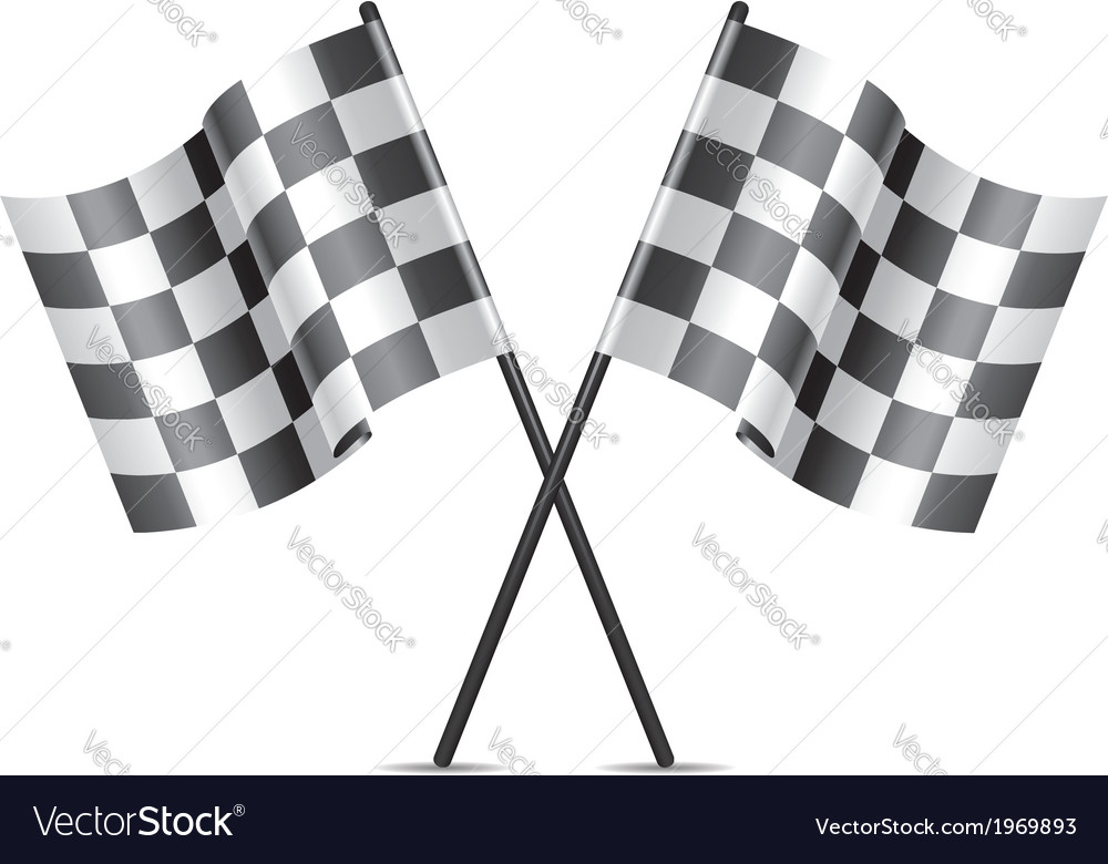 Racing Flags Icon Royalty Free Vector Image Vectorstock