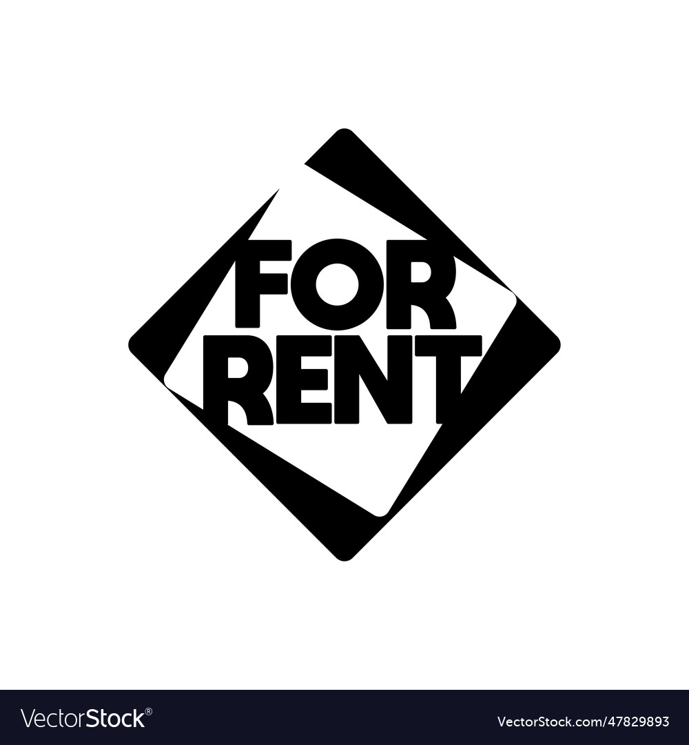 real-estate-property-for-rent-sign-logo-design-vector-image