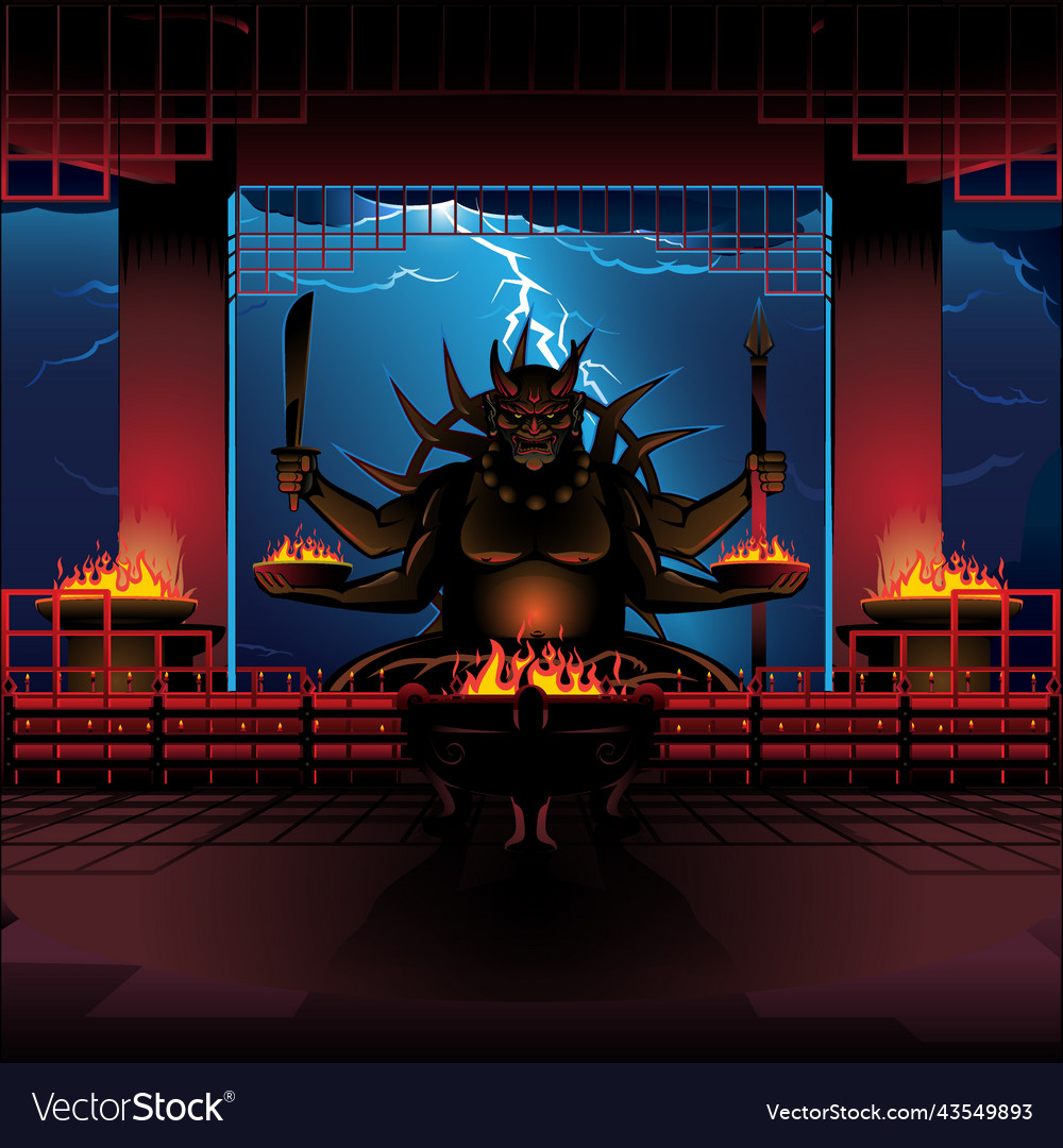Red temple background Royalty Free Vector Image Red temple background Royalty Free Vector Image