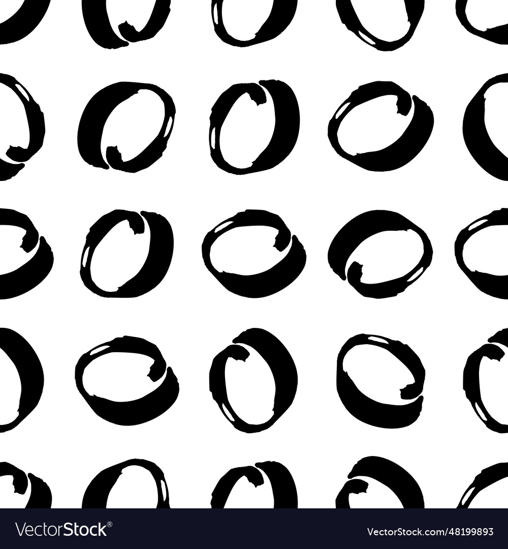 Seamless pattern with sketch circles shape vector image Seamless pattern with sketch circles shape