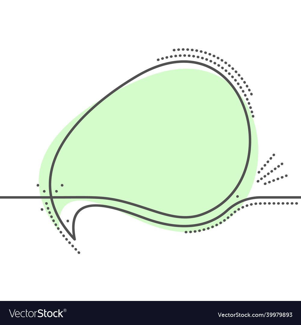 Speech bubble flow liquid shape continuous line