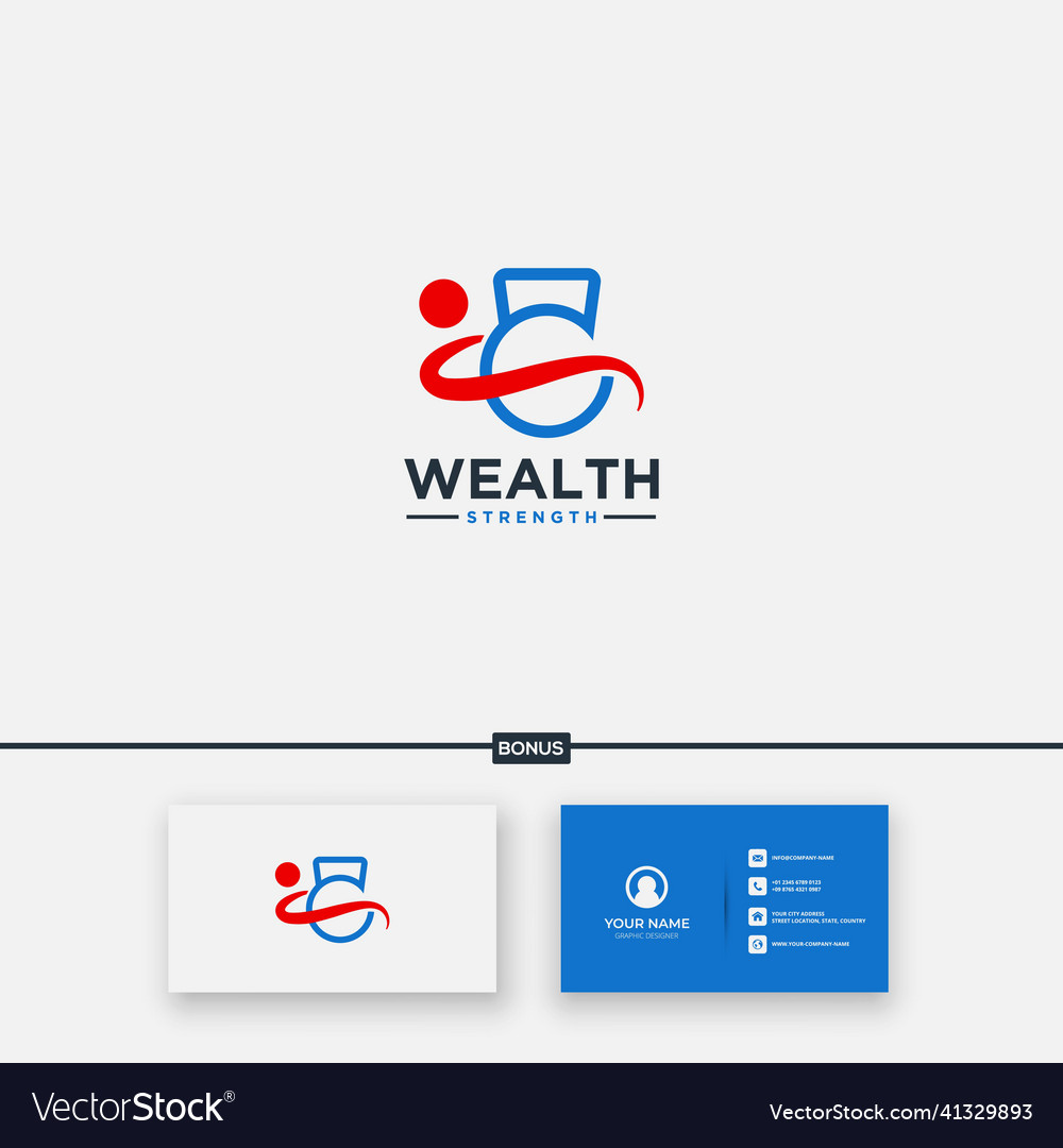 Sport center health and wealth gym logo Royalty Free Vector