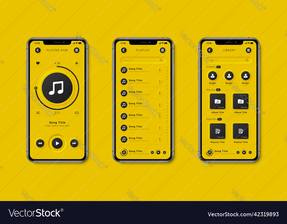 User interface elements for mobile app vector image User interface elements for mobile app