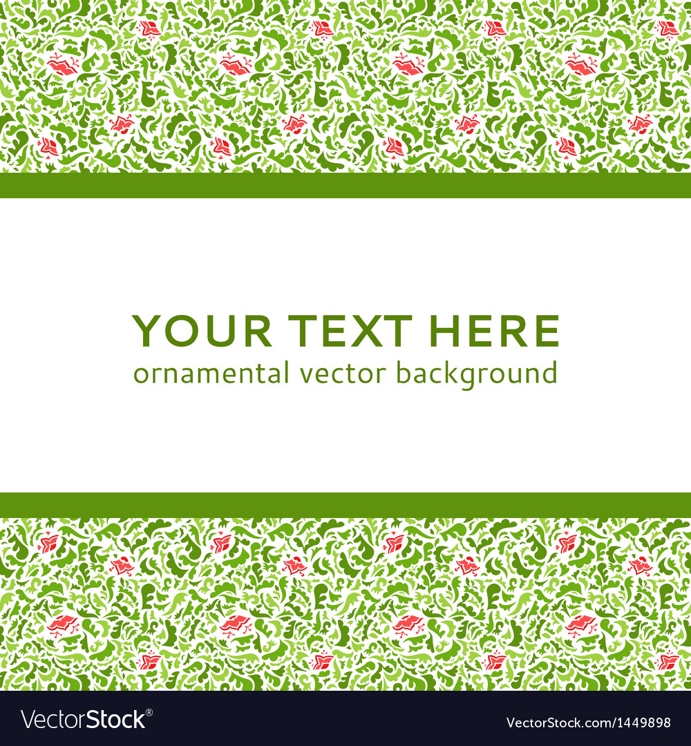Abstract Colorful Flower Ornamental Border Vector Image