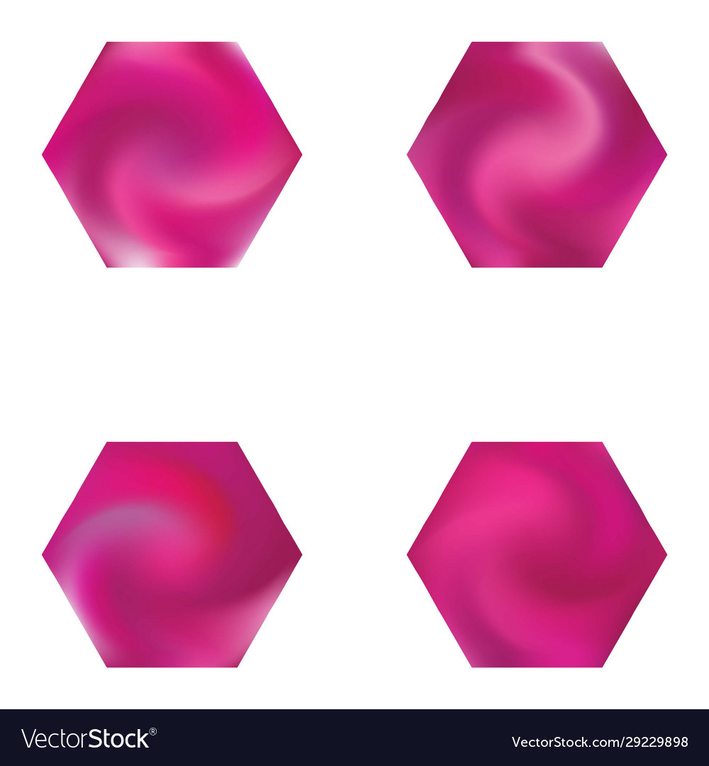 Collection hexagonal smooth backgrounds vector image Collection hexagonal smooth backgrounds