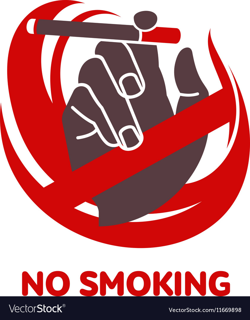 Icon on smoking in flat style