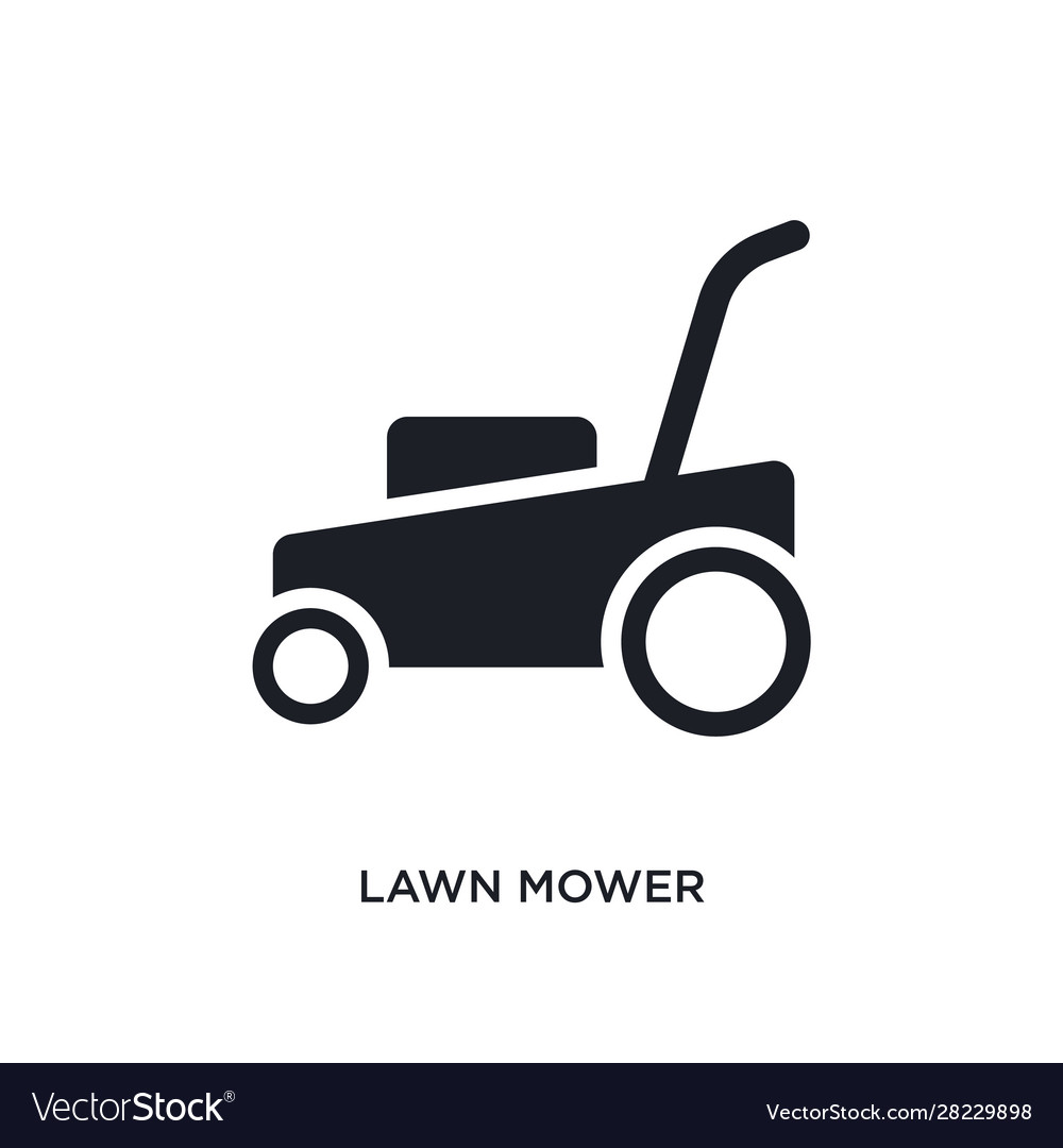 Lawn mower isolated icon simple element from
