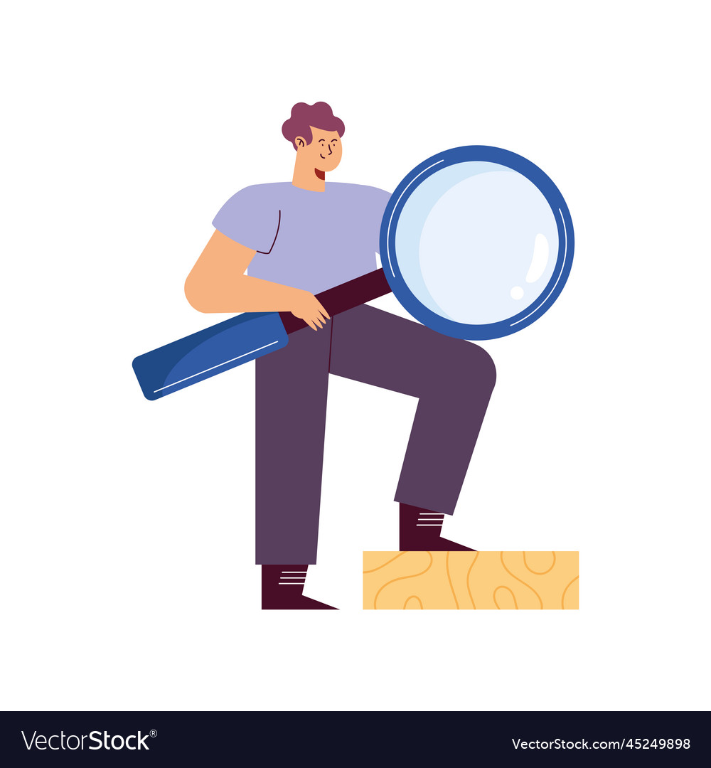 Man with magnifying glass