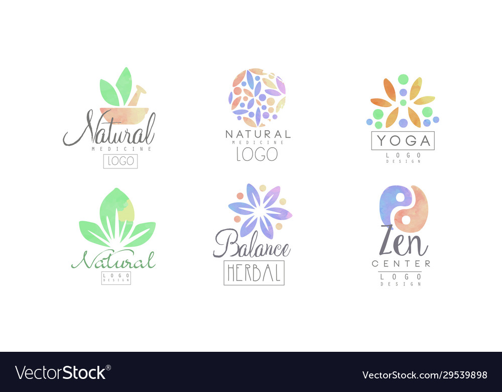 Natürliche Medizin Aquarellabzeichen