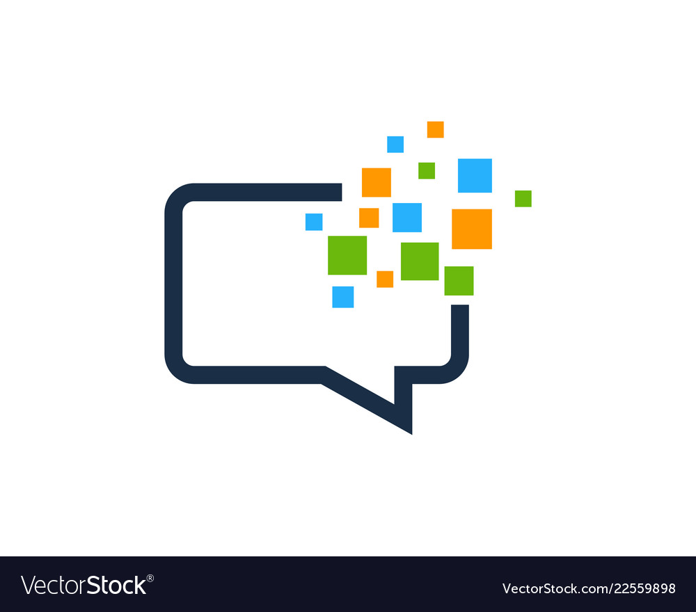 Pixel Chat Logo Icon Design Royalty Free Vector Image Pixel Chat Logo Icon Design Royalty Free Vector Image