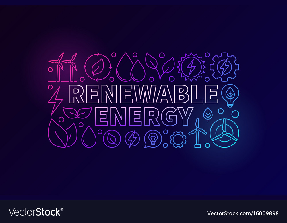 Renewable energy colorful banner