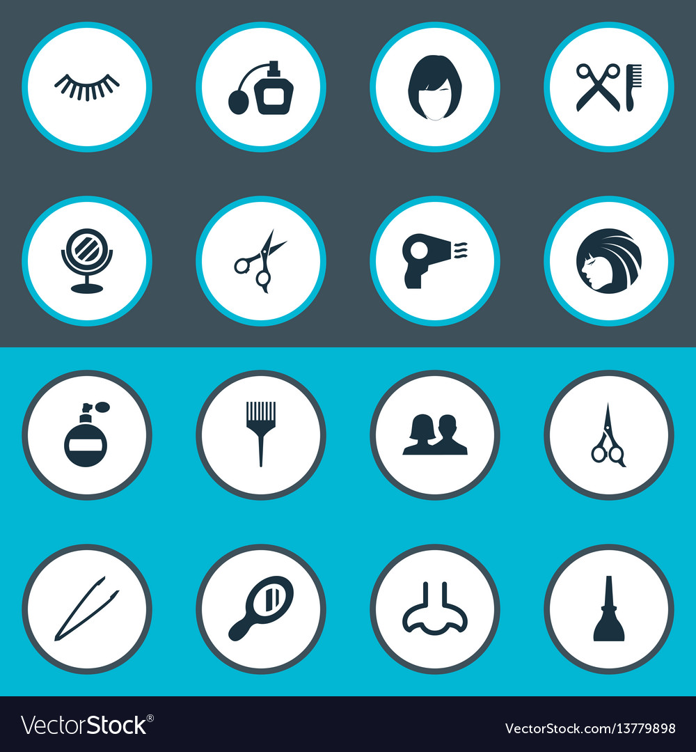 Set of simple salon icons