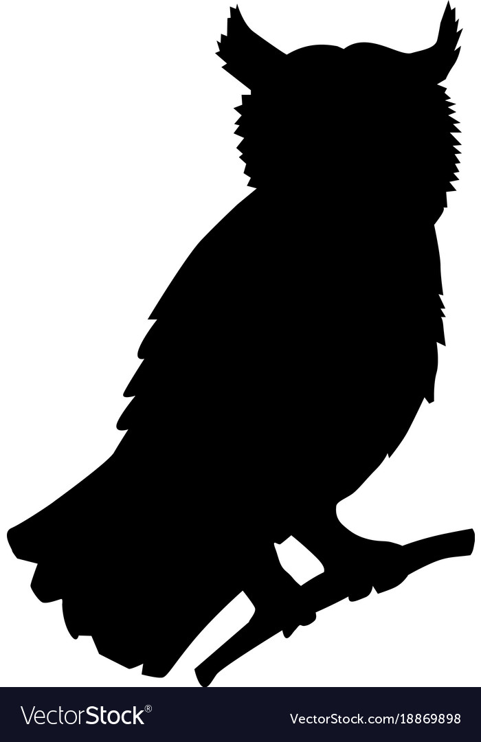 Download Silhouette of owl Royalty Free Vector Image - VectorStock