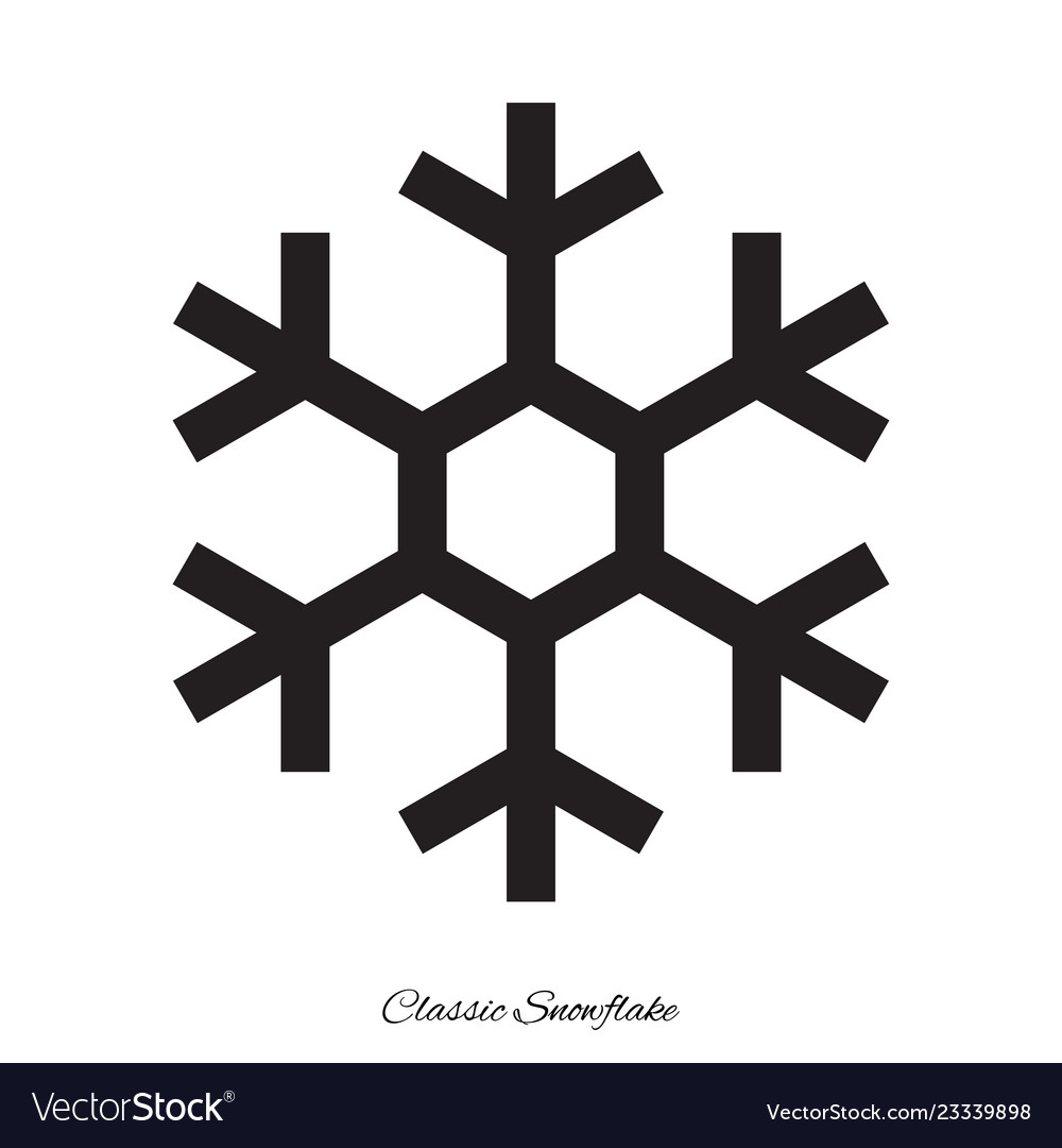 Simple classic snowflake icon collection isolated vector image Simple classic snowflake icon collection isolated