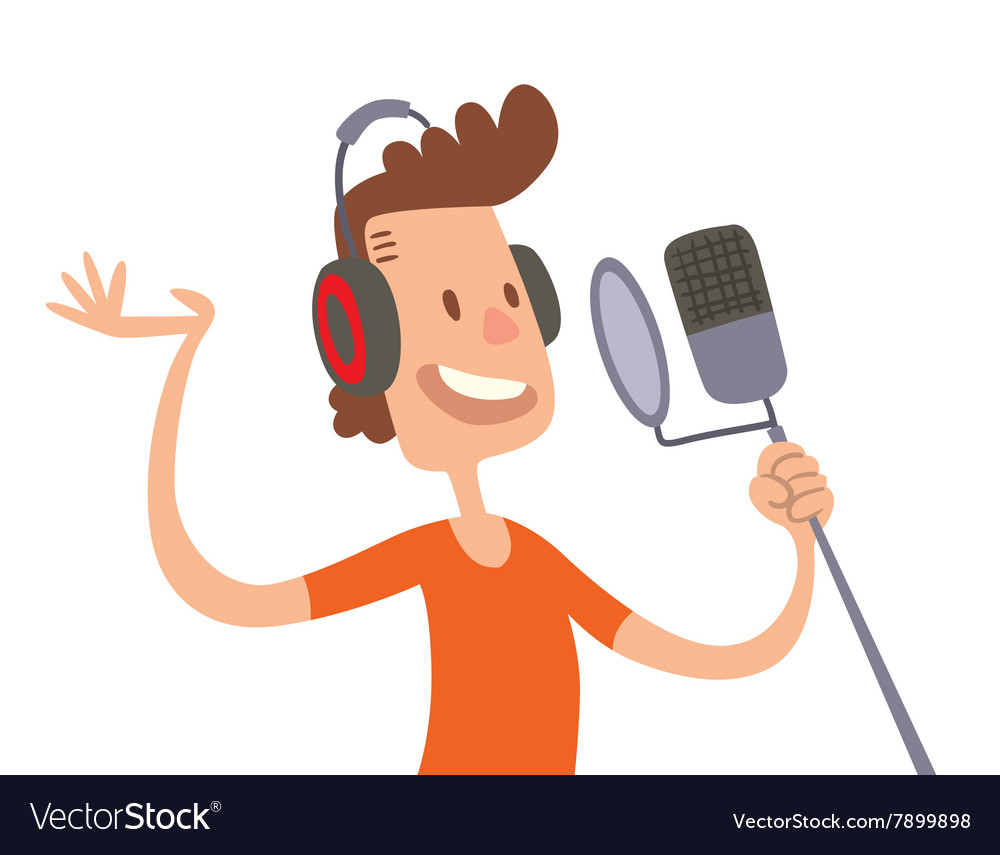 Singer Cartoon Characters With Guitar Isolated On Vector Image New users enjoy 60% off. vectorstock