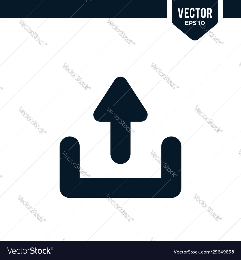 Upload icon collection in solid color or glyph vector image Upload icon collection in solid color or glyph