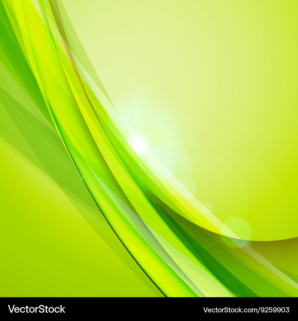 Abstract Green Wave Background Royalty Free Vector Image