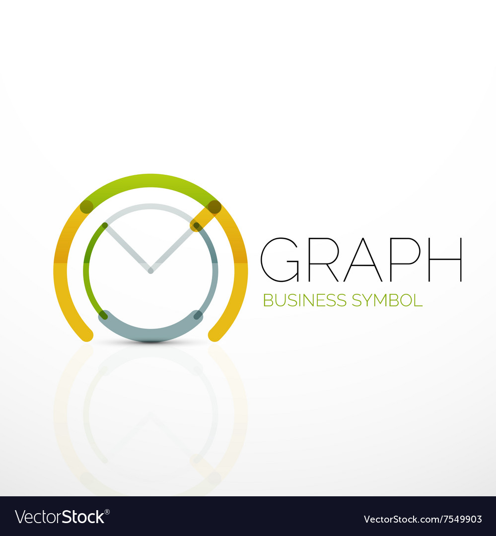 Abstract logo idea linear chart or graph