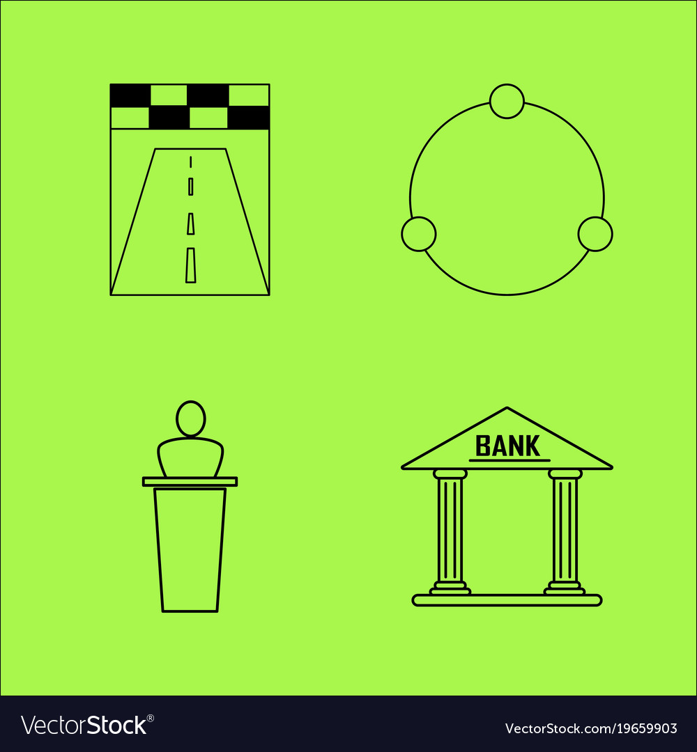 Basic content simple linear outline icon set