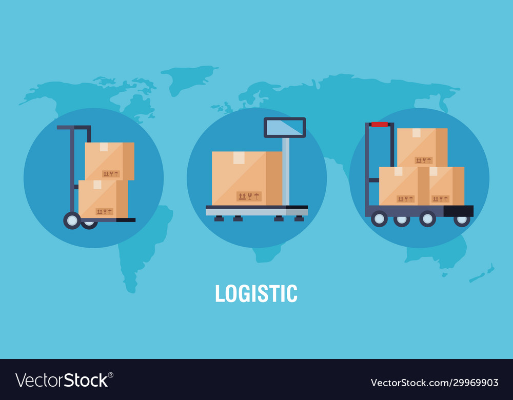 Boxes over cart and scale design