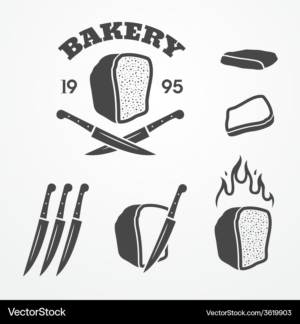 Bread and bakery Royalty Free Vector Image - VectorStock