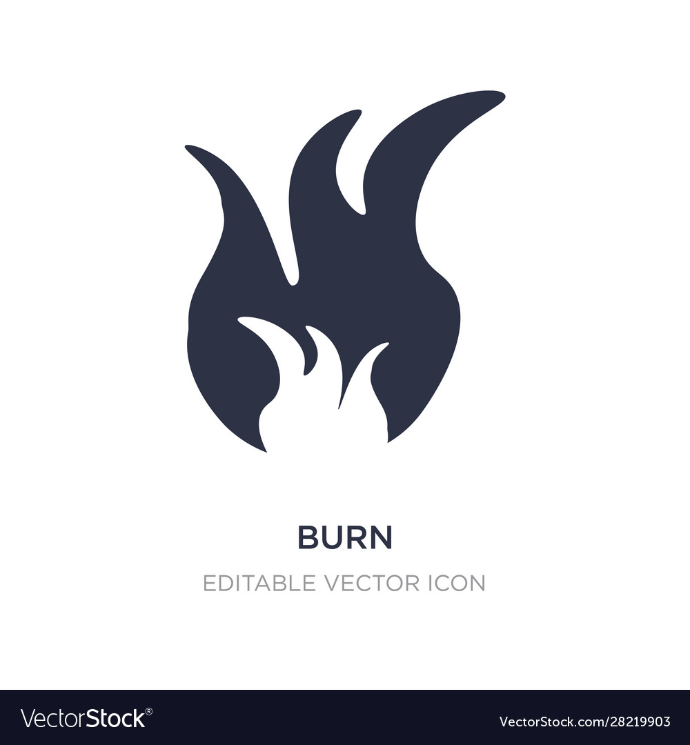Burn icon on white background simple element from