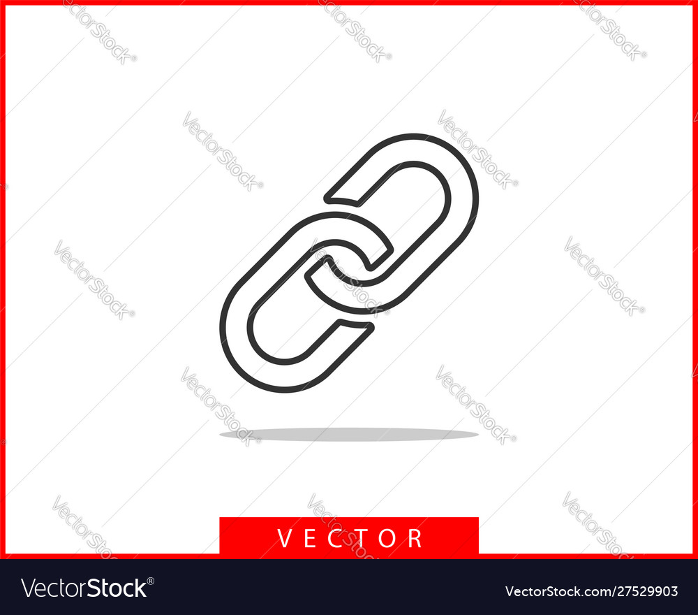 Chain link icon chainlet element flat design