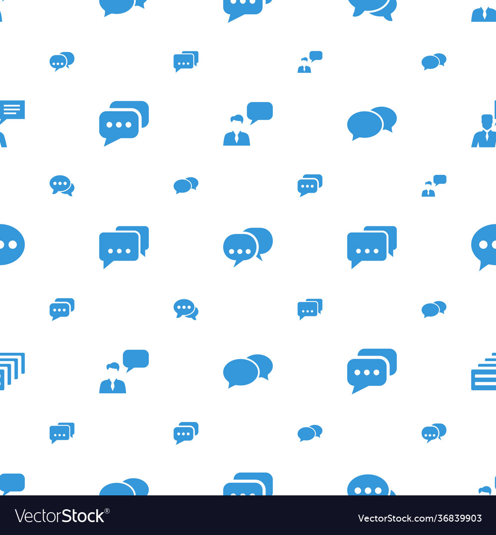 Chatting icons pattern seamless white background Vector Image Chatting icons pattern seamless white background
