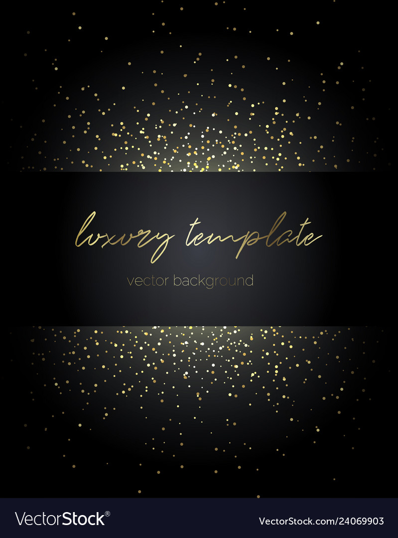 Gold particles premium template for text message