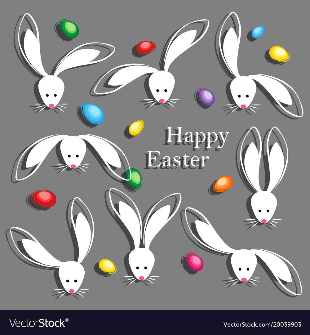 Happy easter abstract postcard background Vector Image