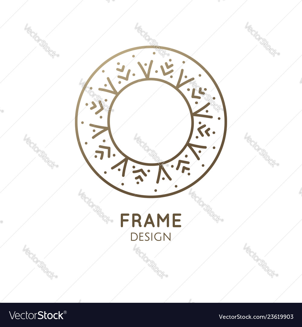 Minimalistic abstract frame snowflake logo vector image Minimalistic abstract frame snowflake logo