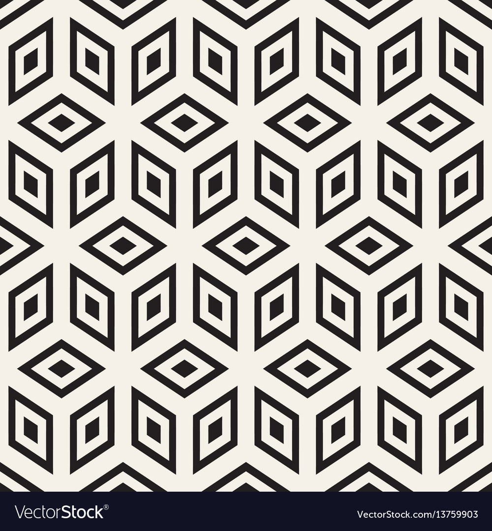 Monochrome Line Lattice Pattern