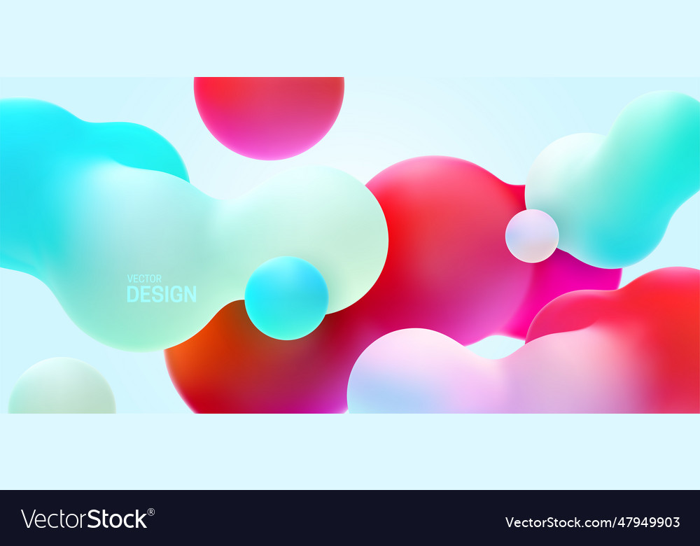 Multicolored background with liquid bubble shapes vector image Multicolored background with liquid bubble shapes