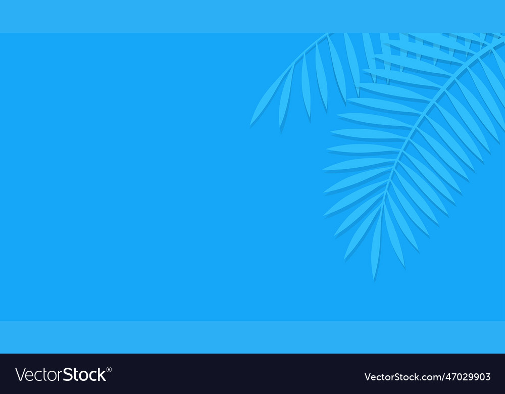 Palm leaf silhouette with text space