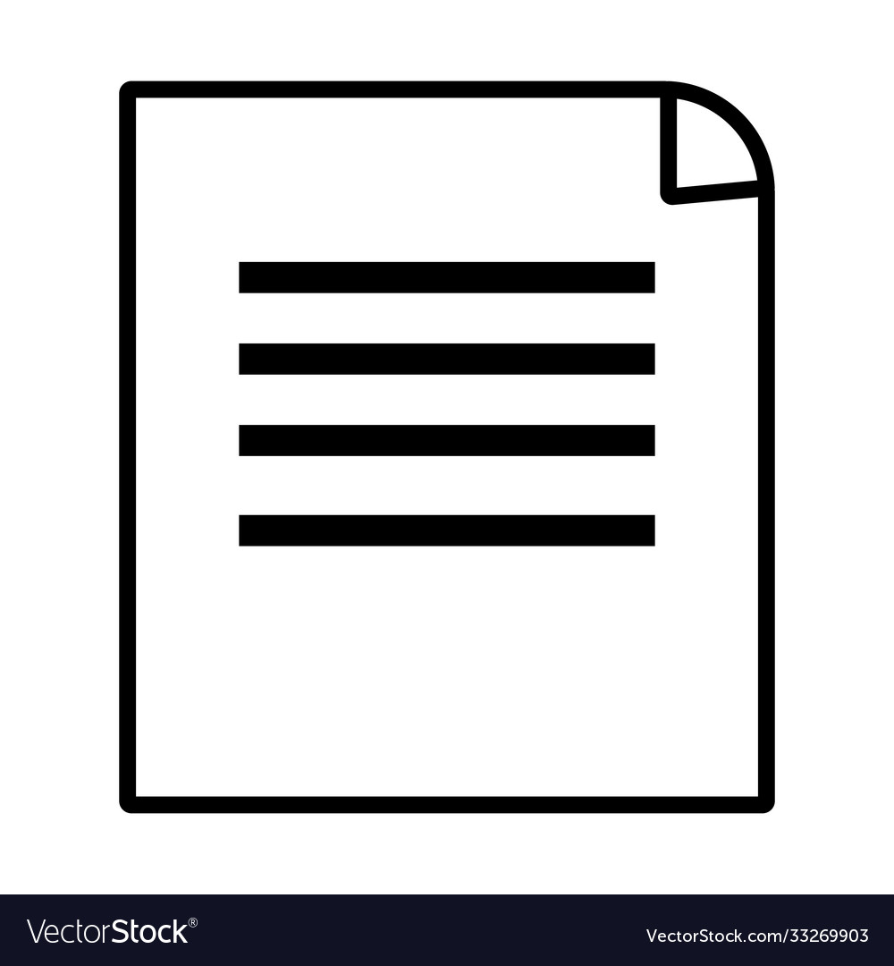 Paper document file line style icon
