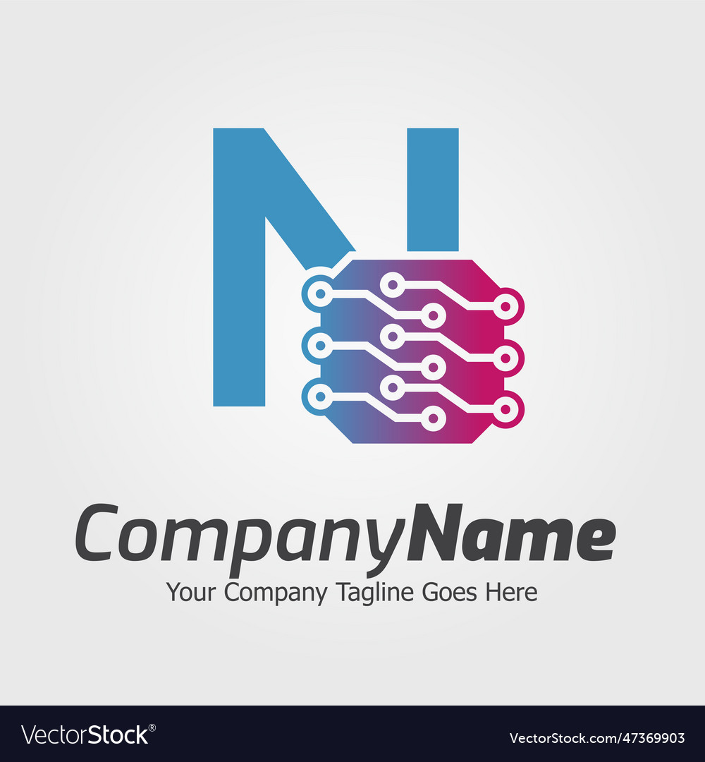 Programming code and technology logo template