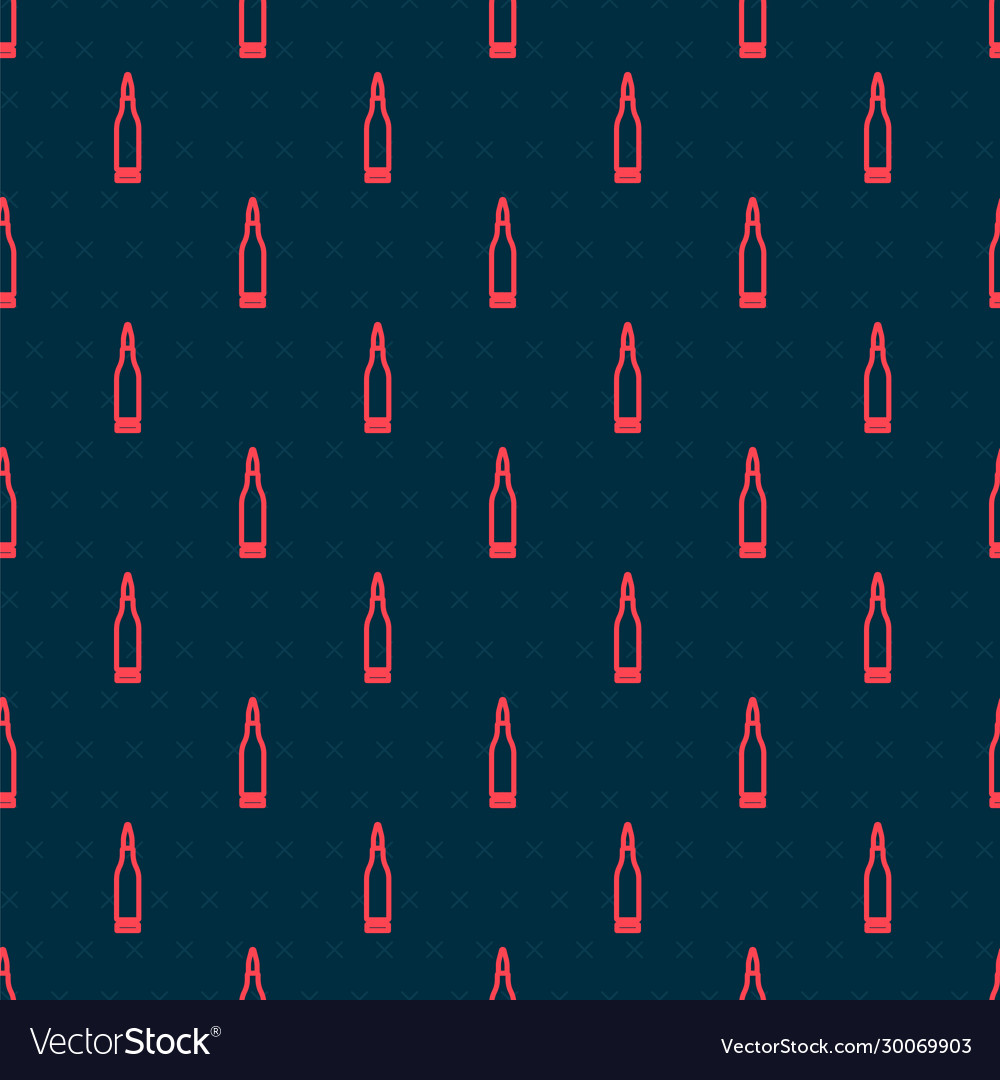 Red line bullet icon isolated seamless pattern