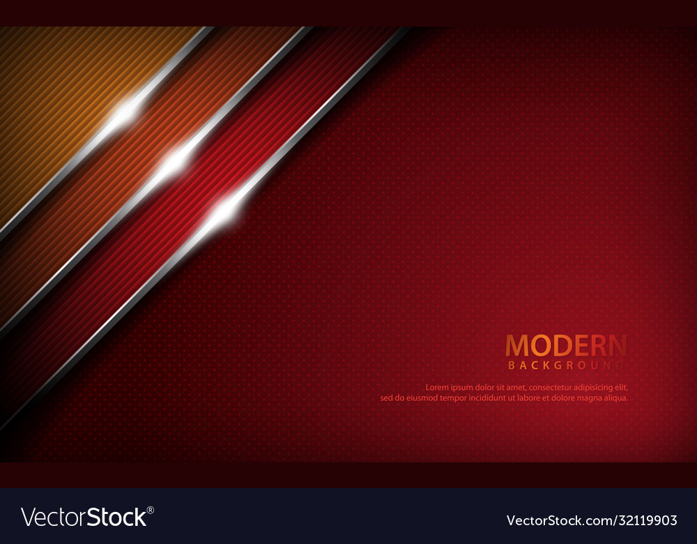 Red overlap dimension background modern vector image Red overlap dimension background modern