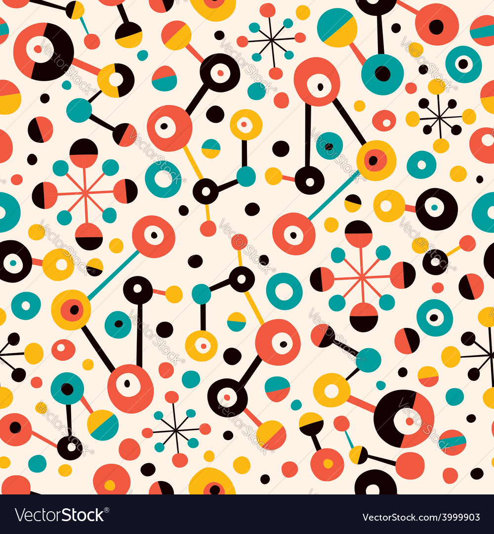 Retro abstract art pattern