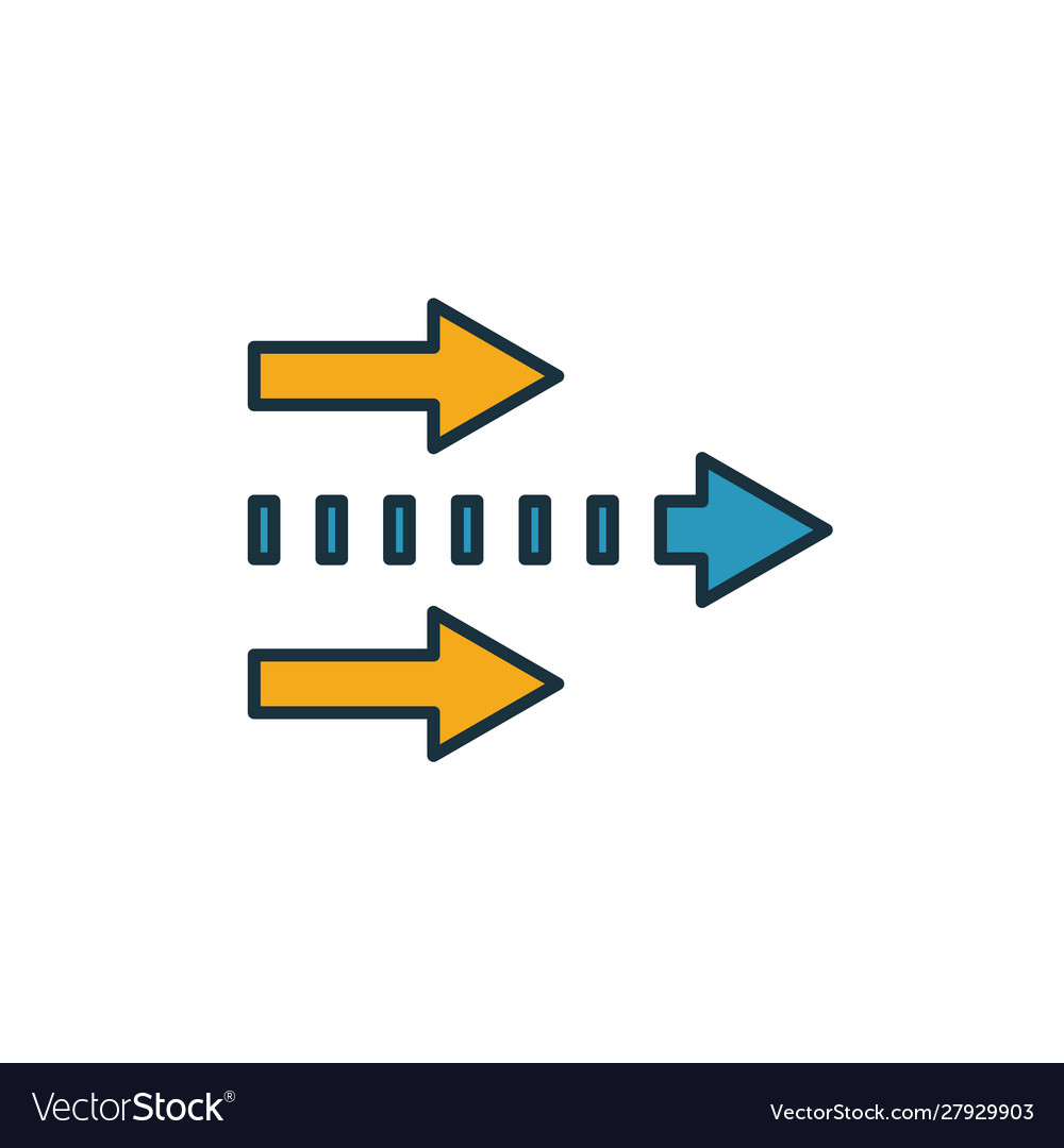 Right leading icon simple element from