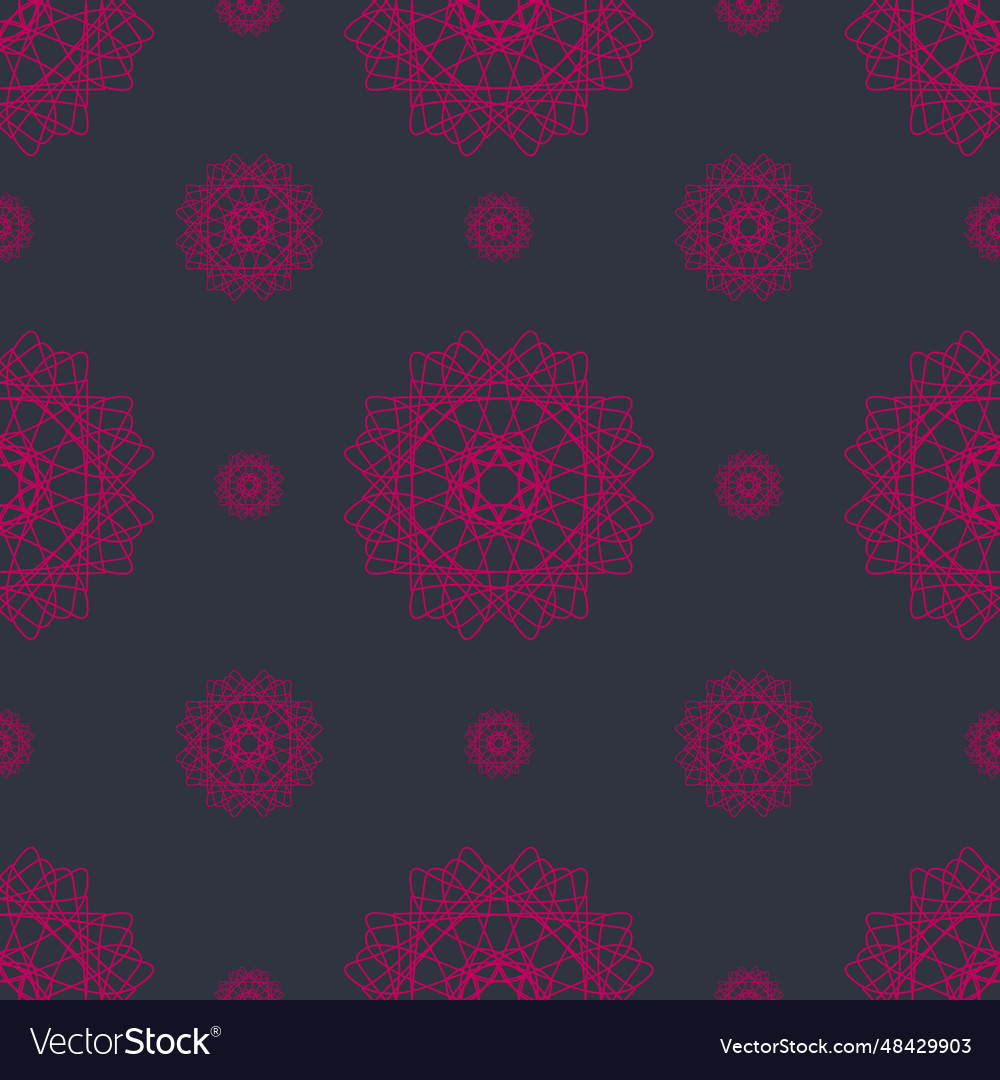 Seamless pattern of abstract shapes in pink color