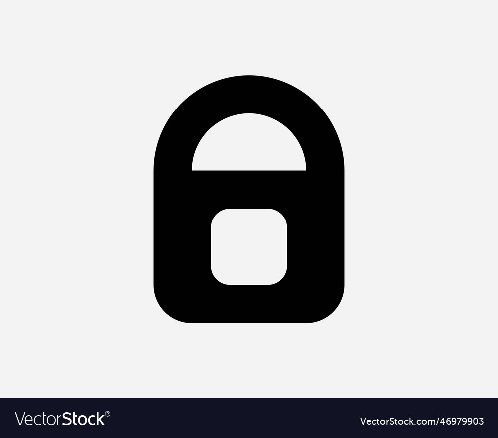 Simple lock icon vector image Simple lock icon