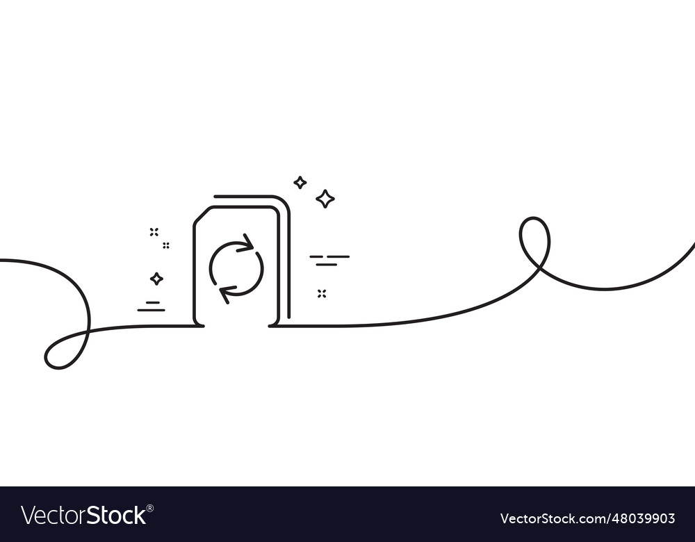 Update document line icon refresh file sign vector image Update document line icon refresh file sign