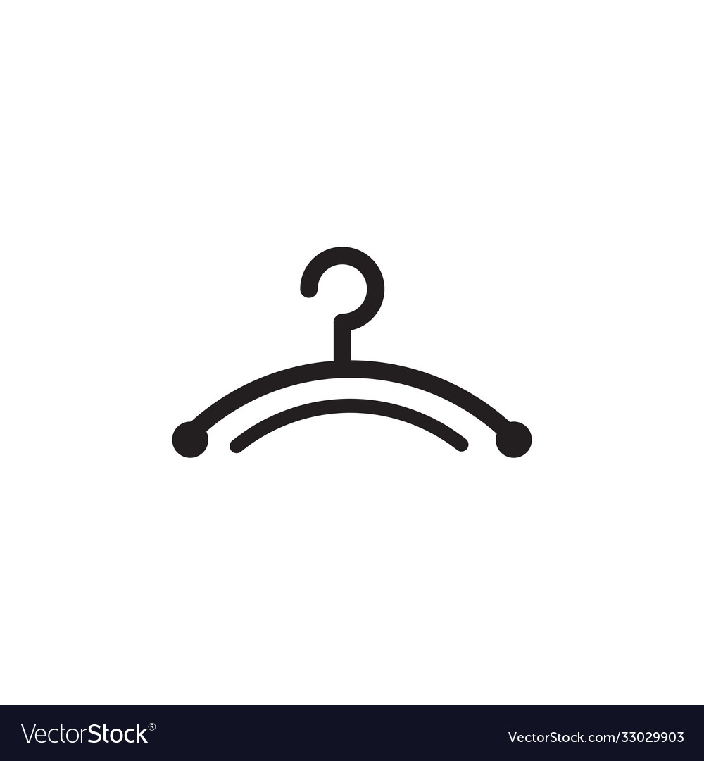 Wardrobe or fashion logo design with using hanger Vector Image